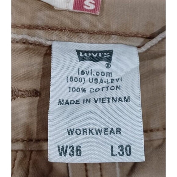 Levis Cargo Loose Straight Pants Mens 36x30 Wide Leg Skater Baggy - 7 Pockets - Picture 9 of 10